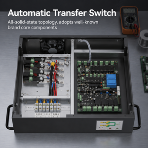 Interruptor de Transferencia Estática Inteligente de 63A, Trifásico, Doble Fuente de Alimentación, ATS, Transición Inteligente de 5ms, Montaje en Rack, OEM Personalizado - Product Image 3