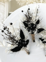 Boutonnière personnalisée couleur gothique bohème avec fleurs séchées, mini bouquet pour le marié, accessoires pour les garçons d'honneur, Pâques