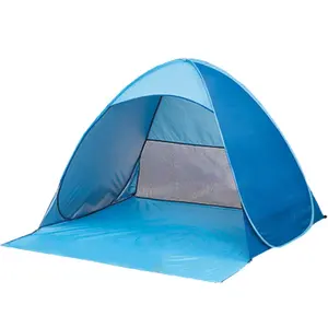 2 Sizes OEM Sun-proof Quick Automatic Opening Outdoor Beach Camping Water-proof Lightweight Beach Tent for Sun Shelter