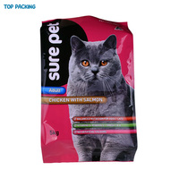 Sac de Stand-Up en plastique mat avec impression numérique pour aliments pour animaux de compagnie, pochette anti-odeur à fermeture éclair, sac d'emballage pour aliments pour poulets et animaux