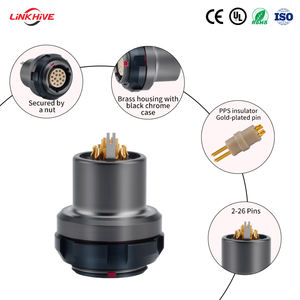 موصلات متينة عالية الجودة بسعر منخفض مباشرة من المصنع، موصل دائري من الألومنيوم المطلي بالكروم الأسود متوافق مع وحدة الاتصال الخارجي - Product Image 4