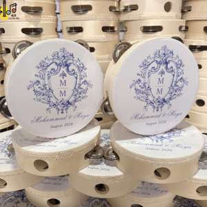 <span class=keywords><strong>Tamburello</strong></span> Personalizzato per Matrimonio, Bomboniera Musicale, Tamburo a Mano, Tamburelli Personalizzati per Matrimonio, Prezzo all'Ingrosso - Product Image 6