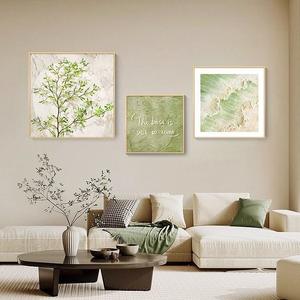 لوحات جدارية خشبية بنقوش زهور ونباتات بلون كريمي، إطار من سبائك الألومنيوم، لوحة فنية فاخرة للمنزل فن الجدران - Product Image 3