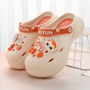 White Pink Kitten Cartoon Platform <b>Clogs</b> EVA Summer Outdoor Beach Sandals Non Slip Women's Crocs Shoes - Product Image 3