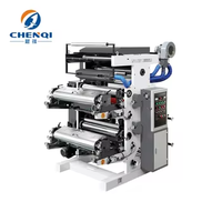 Machine d'impression flexographique automatique à 2 couleurs Chenqi, haute précision, certifiée CE ISO, pour étiquettes et sacs en papier et plastique