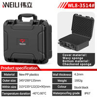 Étui à outils professionnel personnalisé, étanche, pour instruments et équipements, coque rigide de protection portable en plastique avec mousse