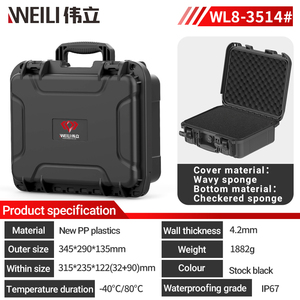 Mallette à outils étanche <span class=keywords><strong>personnalisée</strong></span> professionnelle équipement d'instruments transportant un boîtier en plastique <span class=keywords><strong>Portable</strong></span> à <span class=keywords><strong>coque</strong></span> dure de protection avec mousse - Product Image 3