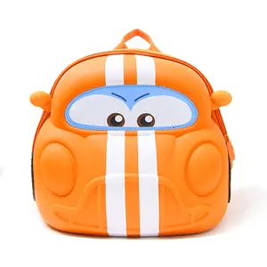 Supercute Backpack, Child Bagpack Kids Back Pack Cartoon Car Shaped Designer Backpack Chinese Guangzhou Hot Sale Backbag, 3D