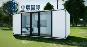 Habitación <span class=keywords><strong>de</strong></span> Hotel Prefabricada Tipo Cápsula Apple <span class=keywords><strong>de</strong></span> Zhongchen para Sitios Turísticos y Resorts, Casa Contenedor Móvil Aislada con EPS y Completamente Amueblada - Product Image 3