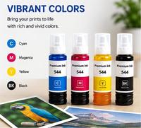 EBEST - Botella de Tinta 544 Compatible con Impresoras Epson L3110 L3150 L3250 L5190, Tinta de Recarga a Base de Agua