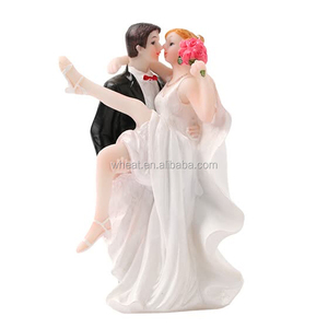 Romantic Cake Decoration Valentine's <strong>Day</strong> Engagement Anniversary Party <strong>Wedding</strong> Resin <strong>Bride</strong> and Groom Couple Dance Cake Topper - Product Image 1