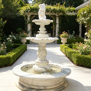 Fontana in Marmo Bianco Europeo Premium Personalizzata, Statua di Cigno Intagliata a Mano, Gioco d'Acqua per Giardino e Villa, Direttamente dalla Fabbrica - Product Image 4
