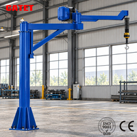Grue à flèche électrique certifiée CE ISO, capacité 1 tonne, hauteur de levage 4 m, avec palan à chaîne motorisé et chariot de levage pour atelier