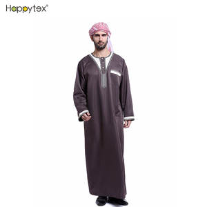 Moda elegante medio oriente ricamo girocollo manica lunga maschile abito musulmano per uomo <span class=keywords><strong>turco</strong></span> con tasche per Ramadan - Product Image 6