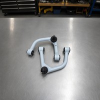 Kit de 2 bras de suspension supérieurs avant réglables pour JMC Yusheng S350, en acier tubulaire thermolaqué gris clair, pièce de rechange pour SUV tout-terrain