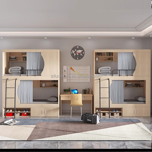 Hotel Apartment Furniture Set Hotel <b>Bunk</b> <b>Bed</b> Double Space Capsule Hotel <b>Bed</b> Dormitory Loft Apartment Furniture Factory - Product Image 3