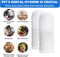 Gants de nettoyage buccal jetables pour animaux de compagnie, adaptés aux animaux de toutes tailles et types, nettoyez la bouche rapidement et maintenez l'hygiène buccale