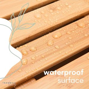 Tappetino da bagno in bambù naturale <span class=keywords><strong>antiscivolo</strong></span> impermeabile tappetino da bagno <span class=keywords><strong>per</strong></span> <span class=keywords><strong>doccia</strong></span> o <span class=keywords><strong>per</strong></span> uso esterno - Product Image 3