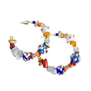 Boucles d'oreilles en forme de fleur en cristal pour femmes, style bohème, bijoux à porter au quotidien - Product Image 5