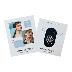 Tarjetas de presentación de joyería Yuanchuang personalizadas de alta gama con impresión de logotipo para pendientes, collares y pinzas para el cabello - Product Image 1