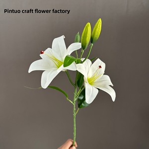 Nuovi <span class=keywords><strong>Fiori</strong></span> Artificiali di Giglio a 2 Teste Modello H600 per Decorazioni Floreali da Interno ed Esterno, Sale Matrimoni, Casa e Esportazione - Product Image 6