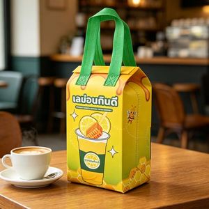 Personalized Nonwoven Needle Punched Insulated Thermal Bag Soft Portable Disposable Pizza Delivery Lunch Box <b>Cooler</b> Shipping - Product Image 2