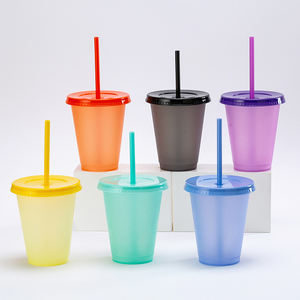 Eton 2026 Nuevo Venta al por Mayor 22 ° Vasos Reutilizables C PP que Cambian de Color, 16/22/24 oz, con Pajita y Tapa de Corazón Rosa - Product Image 3