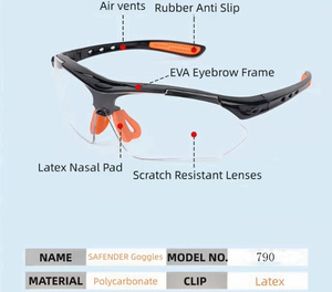 Lunettes de sécurité personnalisées avec logo, lunettes de protection pour les travailleurs, lunettes de sécurité pour le travail en laboratoire, lunettes de sécurité, verres foncés - Product Image 4