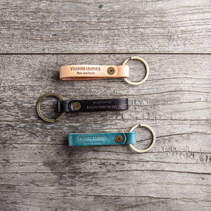 Llavero de Cuero Genuino de Alta Calidad 100% con Curtido Vegetal, Logotipo Personalizado, Cada Color, MOQ 50 Piezas, Llavero para Coche - Product Image 6