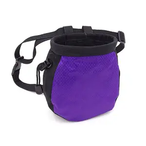 Durable Rock Climbing Gear Equipment Bouldering Chalk Bag with Adjustable Belt and Zippered Pocket Drawstring Pouch Bag