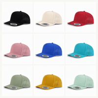 Casquette de golf 5 panneaux de haute qualité avec logo personnalisé en PVC caoutchouc, casquettes de baseball imperméables, casquettes de sport avec cordon