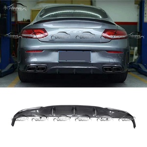 Aileron de style carbone, spoiler, séparateur, lèvre de pare-chocs arrière, diffuseur pour Mercedes Benz W205 C205 C43 C63 - Product Image 2