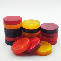 Jetons de jeu en résine acrylique marbrée brillante, puces en plastique personnalisées pour Ludo, Échecs, jeux de société familiaux multijoueurs, vente en gros