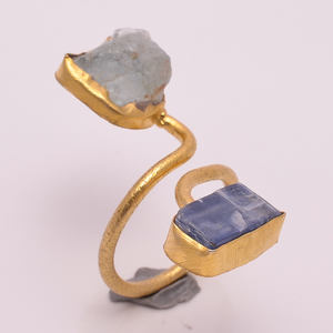 แหวนพลอยอเมทิสต์ทองเหลืองชุบทองคุณภาพสูงเครื่องประดับชุบทองเวอร์เมอิลเครื่องประดับทองเหลืองโบราณ - Product Image 2