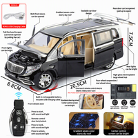 Modèle de voiture électrique en alliage moulé sous pression 1:24 avec télécommande, ouverture de portes, lumières et musique, batterie au lithium, jouet à rétrofriction, collection cadeau