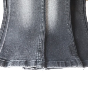 Tela Denim Elástica de Alta Calidad, Mercerizada, de Seda, 180cm, 10.7oz, Negra, 65% Algodón, para Pantalones - Product Image 3