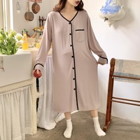 Vente en gros d'usine/OEM [3218 avec coussin de poitrine] Robe de maternité post-partum en modal pour l'automne/hiver, pour l'allaitement