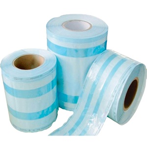 Sac de stérilisation dentaire en PE, à bord plat, thermoscellé, jetable, en rouleau OPP auto-scellant, bleu transparent, certifié CE, origine Anhui - Product Image 5