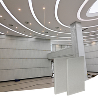 Panneau acoustique en aluminium micro-perforé de forme personnalisée, courbé, isolation phonique, caractéristiques écologiques pour l'intérieur