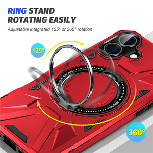 Per <span class=keywords><strong>iPhone</strong></span> 16+ 12 <span class=keywords><strong>13</strong></span> Mini 14 15 Plus 11 17 Pro Max, Cover Posteriore in PC con <span class=keywords><strong>Bumper</strong></span> in TPU, Custodia Magnetica 2 in 1 con Supporto Rotante e Pieghevole - Product Image 5