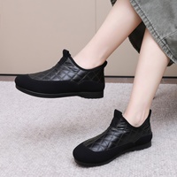 Bottes de neige pour femmes en microfibre imperméables et antidérapantes, doublées de polaire, à enfiler, talon plat, chaleur extra-épaisse pour les mamans