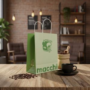 Factory Direct Custom Logo Brown Paper <b>Bags</b> with Handles, Recycled Kraft for Clothing <b>Small</b> Business, Pink <b>White</b> Bakery <b>Bags</b> - Product Image 3