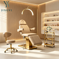 Table et lit de massage chauffants électriques de luxe pour salon de beauté, chaise esthétique pour soins du visage, lit de spa pour extensions de cils