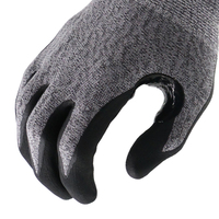 Sarung Tangan Kerja Anti-Slip MaxiPact Grey Anti-cut Liner HPPE Foam dengan Manset Rajut EN388 4X43D Tahan Potong