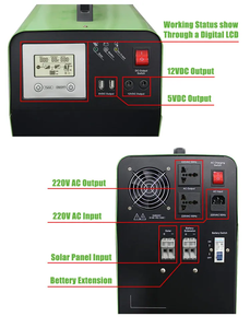 Generador Portátil de 1kw, Sistema Solar, Banco de Energía de 1000w, Batería de Respaldo UPS para Sistema Solar Doméstico - Product Image 3
