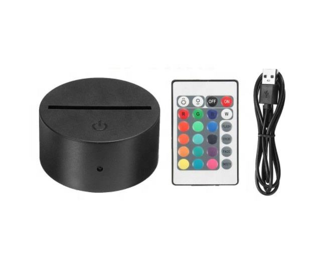 Wholesale Abs Battery Powered Led Light Base For 3d Night Light 