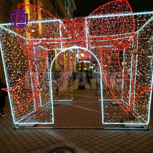 Giant Christmas <b>Gift</b> <b>Box</b> Motif Light for Outdoor Commercial Street Plaza Holiday Decoration and Illuminated Display - Product Image 3