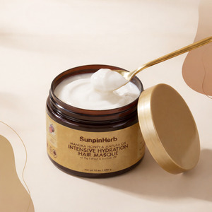 Tratamiento Capilar Hidratante para Cabello Rizado, Enrollado y Trenzado con Miel de Manuka y Aceite de Mafura, Reparación de Daños - Product Image 1