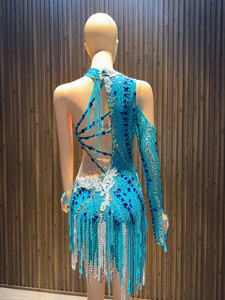 Vestido de Fiesta Ajustado de Manga Larga con un Hombro Descubierto para Mujer, con Pedrería de Alta Gama, Tela de Poliéster, Estilo Urbano de Invierno - Product Image 6