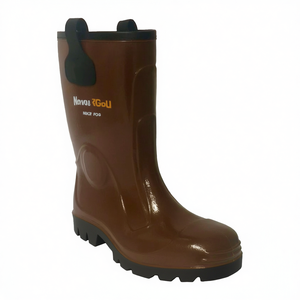 Bottes de sécurité TTAKE en PVC marron avec semelle en caoutchouc pour la protection au travail - Product Image 2